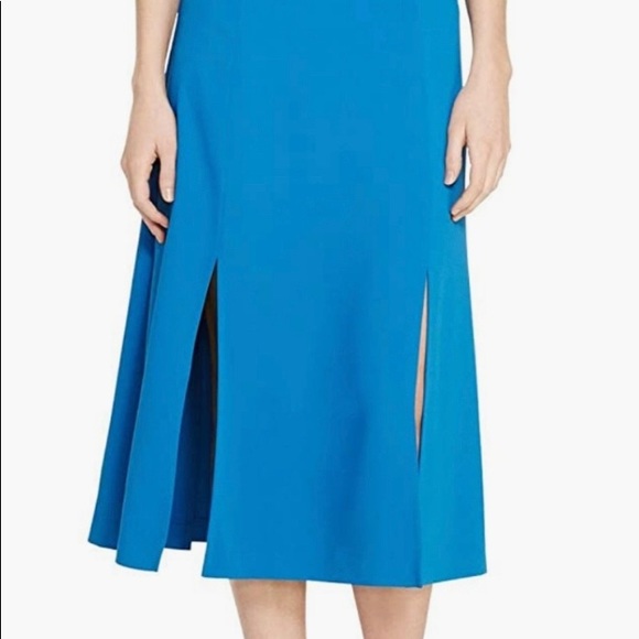 Lauren Ralph Lauren Blue Midi Slit Skirt - Picture 3 of 3